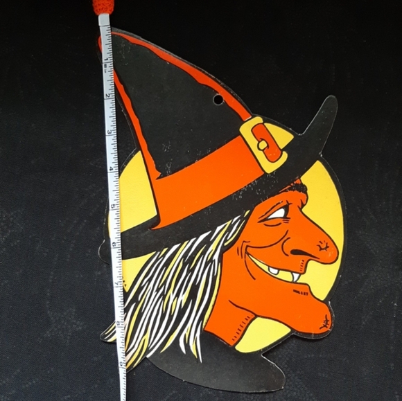 Nos vintage antique h e luhrs halloween witch decoration witch ciecut beistle - Picture 7 of 7